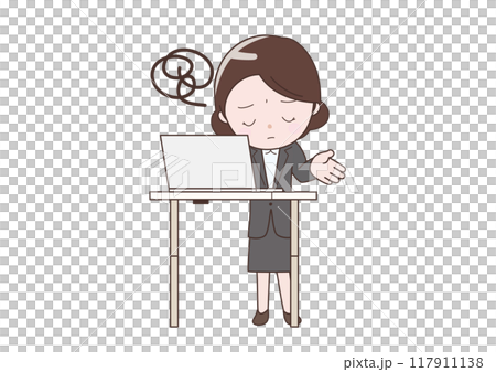 スタンディングが合わないビジネスウーマン 117911138