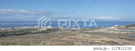 Seascape. A city on the ocean coast (Las Americas, Tenerife, Spain) 117911218