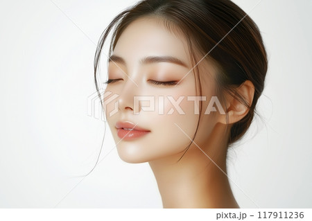 美白女性・スキンケア「AI生成画像」 117911236