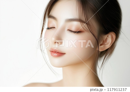 美白女性・スキンケア「AI生成画像」 117911237
