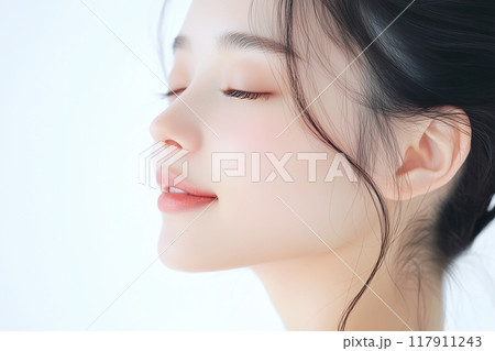 美白女性・スキンケア「AI生成画像」 117911243