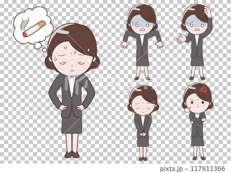 表達負面情緒的女商人 117911366