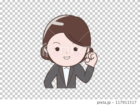 做膽量姿勢的女商人 117911517