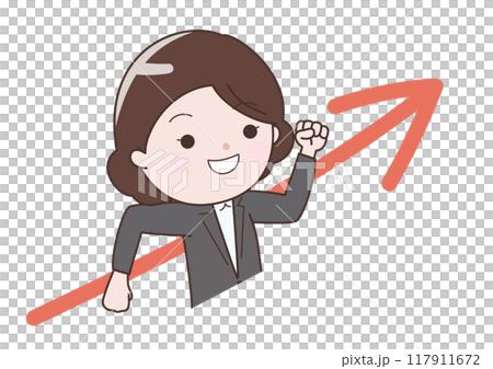 Businesswoman aiming to step up 117911672