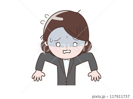 驚いて焦っているビジネスウーマン 117911737