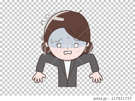 驚いて焦っているビジネスウーマン 117911737