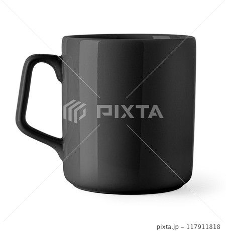Black ceramics mug isolated Black ceramics mug isolated 117911818