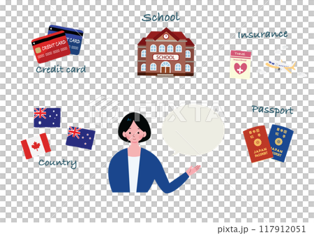 A woman from a study abroad agency explaining how to prepare for studying abroad A woman from a study abroad agency explaining how to prepare for studying abroad 117912051