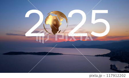 2025 New Year concept. Environmental technology concept. Sustainable development goals. SDGs. hq 117912202