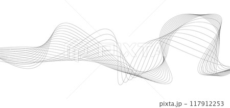 abstract black and white wave background. Vector illustration 117912253