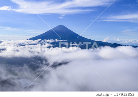 夏の富士山と大雲海（山梨県・王岳付近より） 117912852