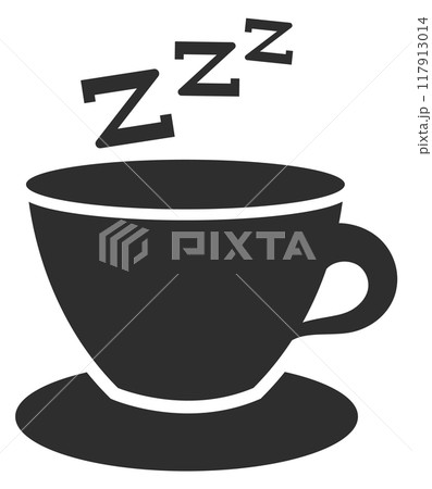 Coffee cup icon. Energy drink black symbol 117913014