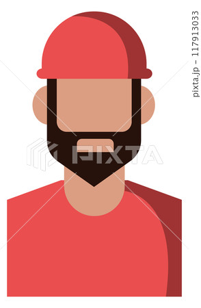 Bearded worker in hard hat. Construction industry manager 117913033