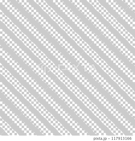 やわらかい線のグレー斜めストライプパターン 117913166