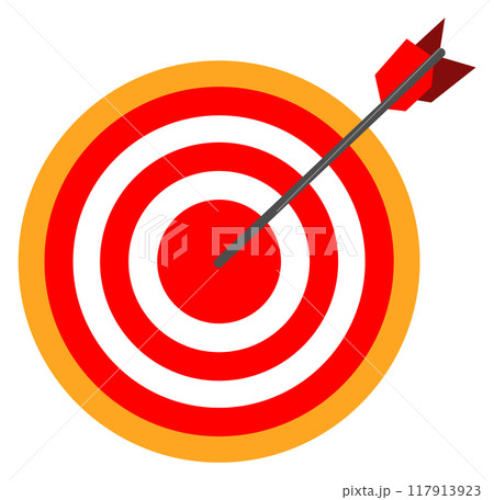 Arrow aim board. Bullseye icon. Color target 117913923