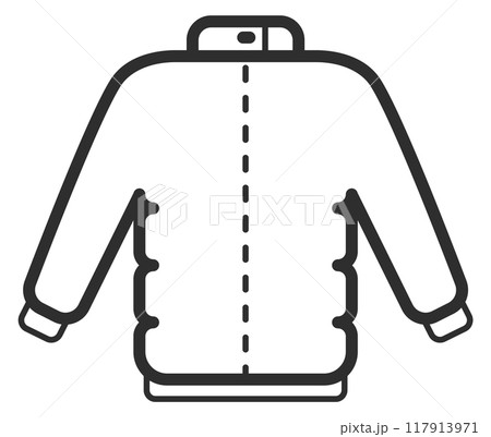 Sweater line icon. Pullover or sweatshirt clothes symbol Sweater line icon. Pullover or sweatshirt clothes symbol 117913971