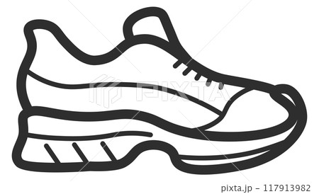 Sneaker line icon. Sport footwear. Athletic shoe 117913982