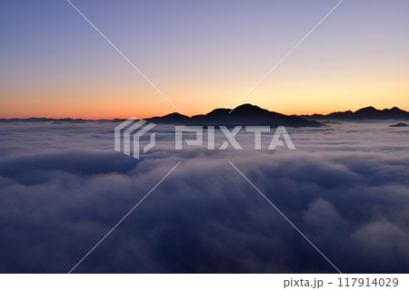 黒井城跡からの篠山盆地の丹波霧（雲海） 117914029