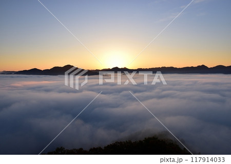 黒井城跡からの篠山盆地の丹波霧(雲海) 黒井城跡からの篠山盆地の丹波霧(雲海) 117914033