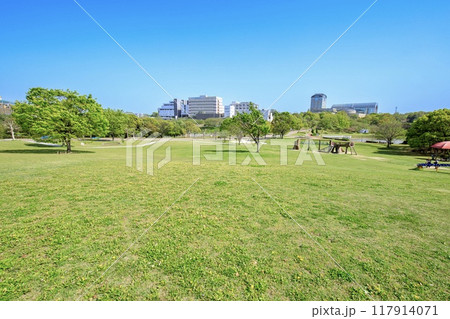 大府市、あいち健康の森公園とあいち健康プラザの遠景 大府市、あいち健康の森公園とあいち健康プラザの遠景 117914071