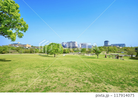 大府市、あいち健康の森公園とあいち健康プラザの遠景 117914075