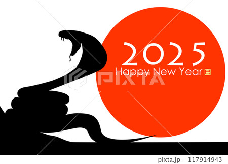 2025年年賀状素材 117914943