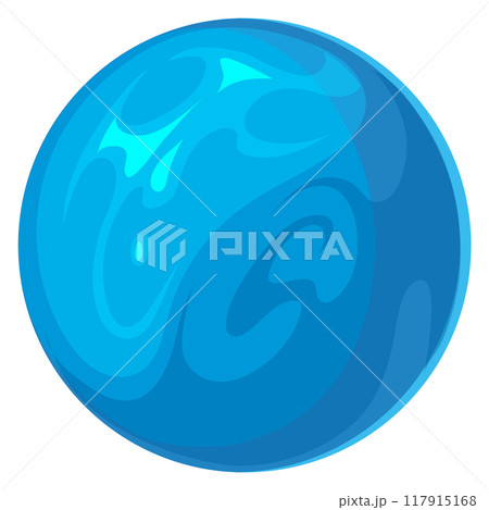 Blue planet cartoon icon. Gas space body 117915168