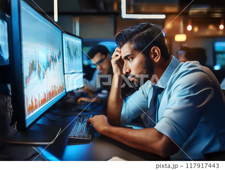 モニターを見る株式トレーダー モニターを見る株式トレーダー 117917443