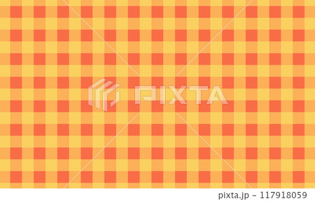 おしゃれでかわいい、シンプルなギンガムチェックの背景。クラシックで親しみやすいデザインが特徴です。オ 117918059