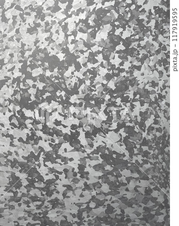 明るいグレーの亜鉛メッキ鋼板の結晶模様の表面の縦長の背景画像 明るいグレーの亜鉛メッキ鋼板の結晶模様の表面の縦長の背景画像 117919595