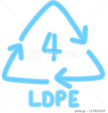 LDPE recycle symbol number 4 117920107