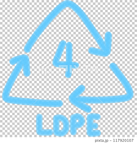 LDPE recycle symbol number 4 117920107