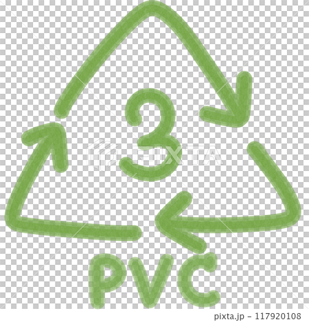 PVC recycle symbol Number 3 117920108
