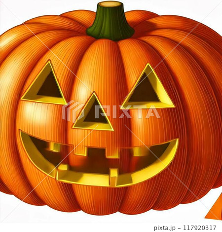 ハロウィンかぼちゃのベクターイラスト 117920317