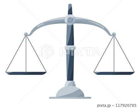 Empty scale in balance. Weight compare or measure icon 117920785