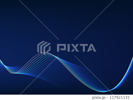 Abstract background technology. Layered flowing particle waves. Represents the overlapping of data being processed by cyber technology. Illustration, Vector. Abstract background technology. Layered flowing particle waves. Represents the overlapping of data being processed by cyber technology. Illustration, Vector. 117921135