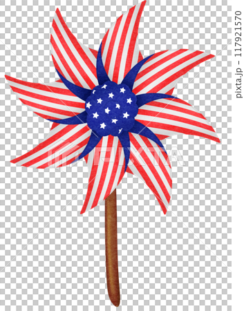 Patriotic Red White and Blue Pinwheel Patriotic Red White and Blue Pinwheel 117921570