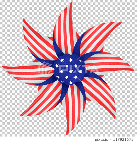 Patriotic Red White and Blue Pinwheel Patriotic Red White and Blue Pinwheel 117921573