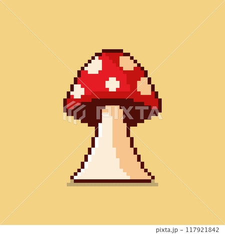 Pixel art mushroom game asset design Pixel art mushroom game asset design 117921842