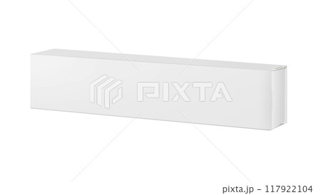 empty white box pack Isolated on a white background empty white box pack Isolated on a white background 117922104