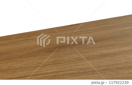 View of wood or wooden table top corner Isolated on white background View of wood or wooden table top corner Isolated on white background 117922230