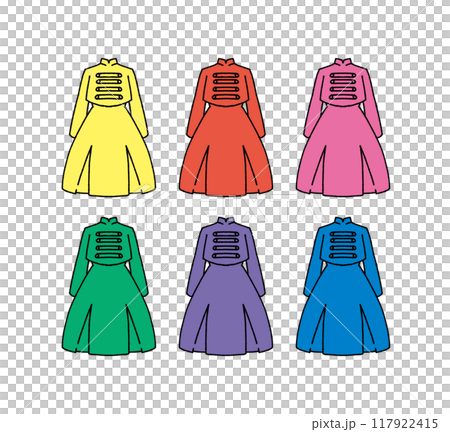 Idol costume illustration set 117922415