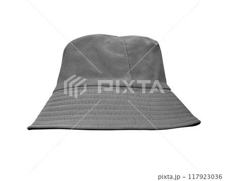 black bucket hat Isolated on a white background black bucket hat Isolated on a white background 117923036