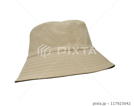 brown bucket hat Isolated on a white background 117923042