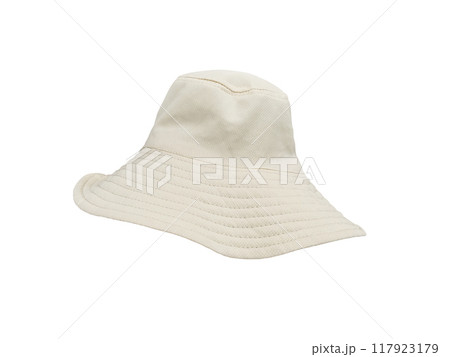 white cloth hat isolated on white 117923179