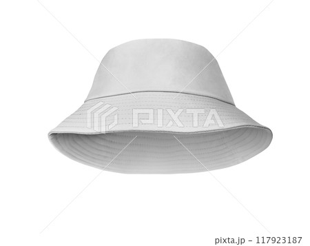 white bucket hat isolated on white background 117923187