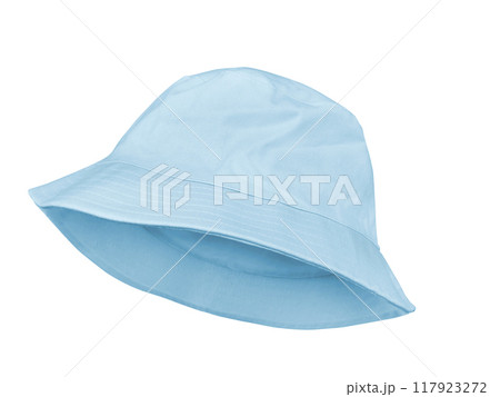 blue bucket hat isolated on white background blue bucket hat isolated on white background 117923272