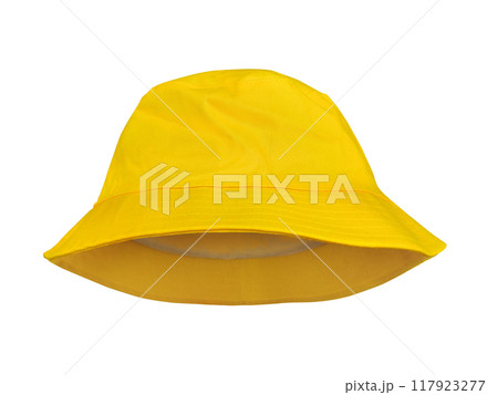 yellow bucket hat isolated on white background 117923277