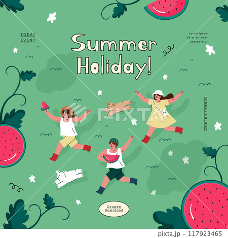 people on summer vacation. vector illustration. people on summer vacation. vector illustration. 117923465
