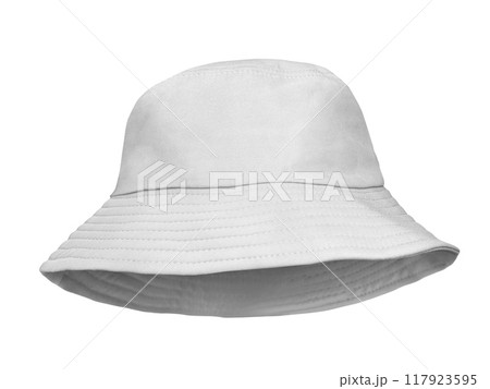 white bucket hat isolated on white white bucket hat isolated on white 117923595